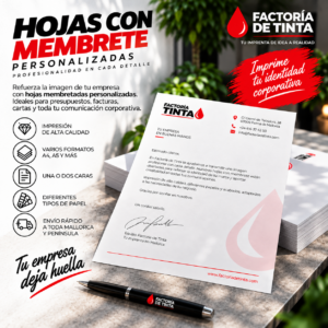 Hojas con membrete personalizadas